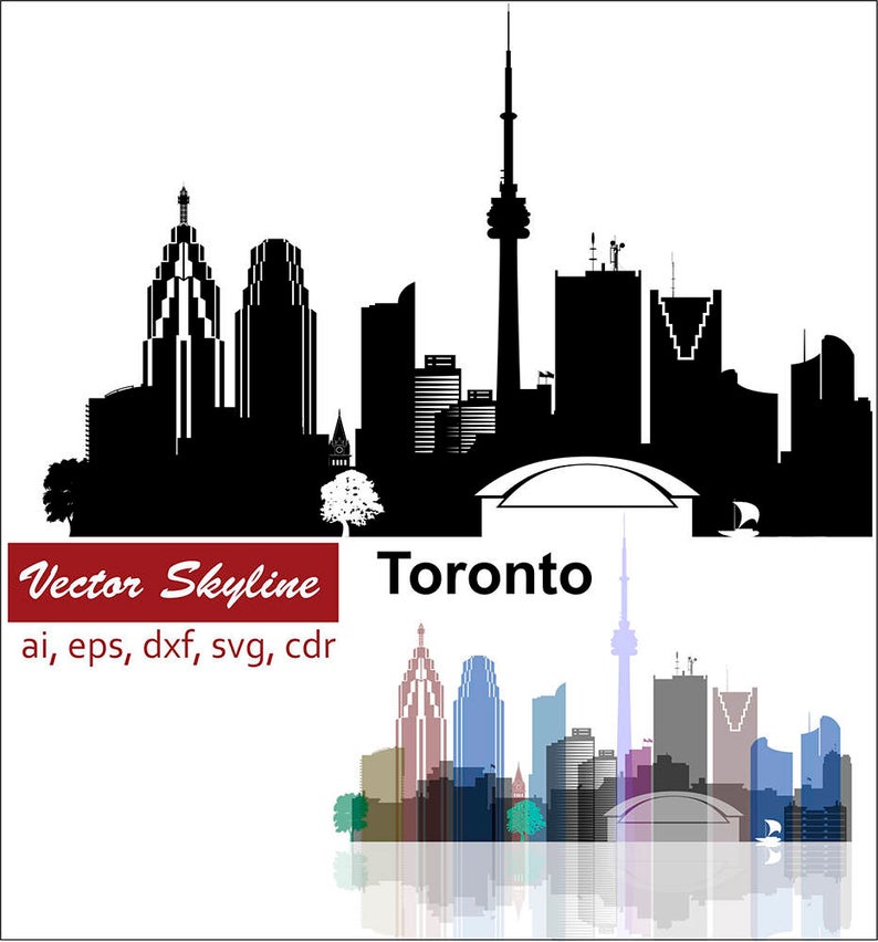 794x852 Toronto Vector Skyline Toronto Silhouette Dxf Etsy