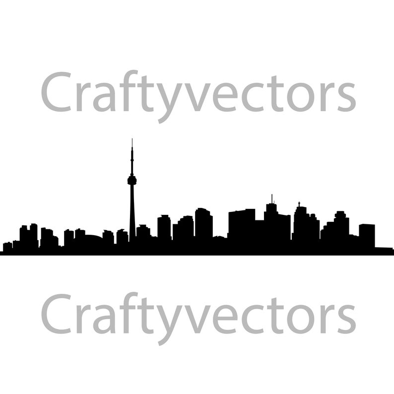 794x794 Toronto City Skyline Vector Etsy