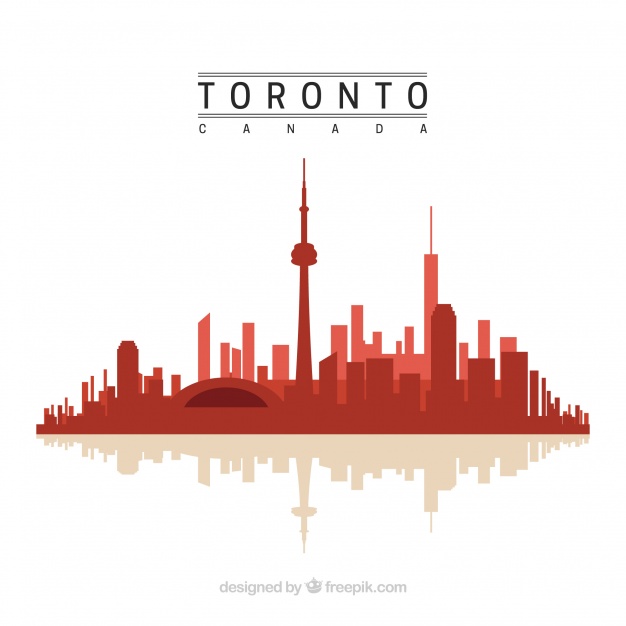 626x626 Red Toronto Skyline Vector Free Download