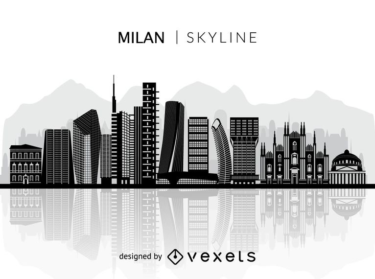 766x570 Silhouette Of Milan Skyline