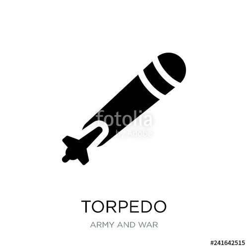 500x500 Torpedo Icon Vector On White Background, Torpedo Trendy Filled I