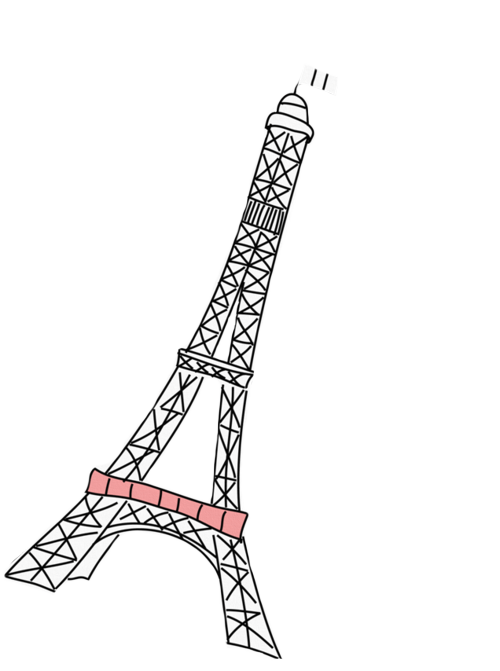 500x671 Torre Eiffel Desenho Tumblr Png Vector, Clipart