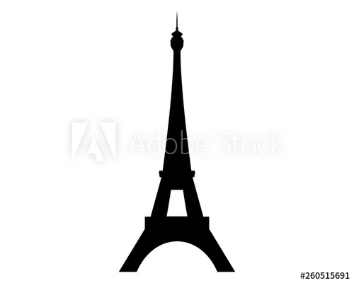500x400 Torre Eiffel Logo Vettoriale