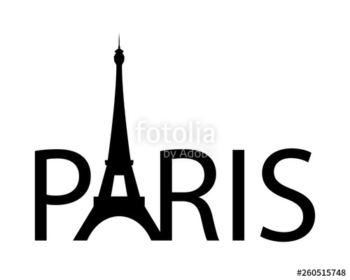 500x400 Torre Eiffel Logo Vettoriale