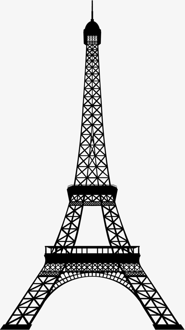 650x1159 Torre Negra, Torre Eiffel, Silueta, Torre Eiffel Png Y Vector Para