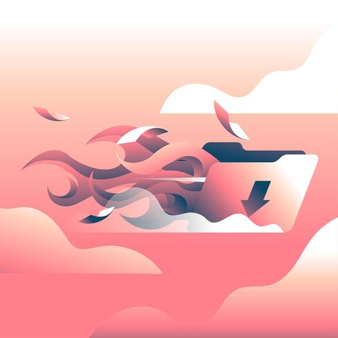 490x490 High Speed Download Torrent Illustration Vector