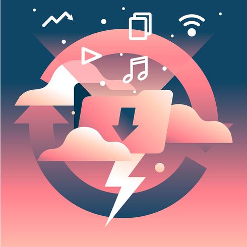 490x490 Torrent Flash Download Illustration Vector