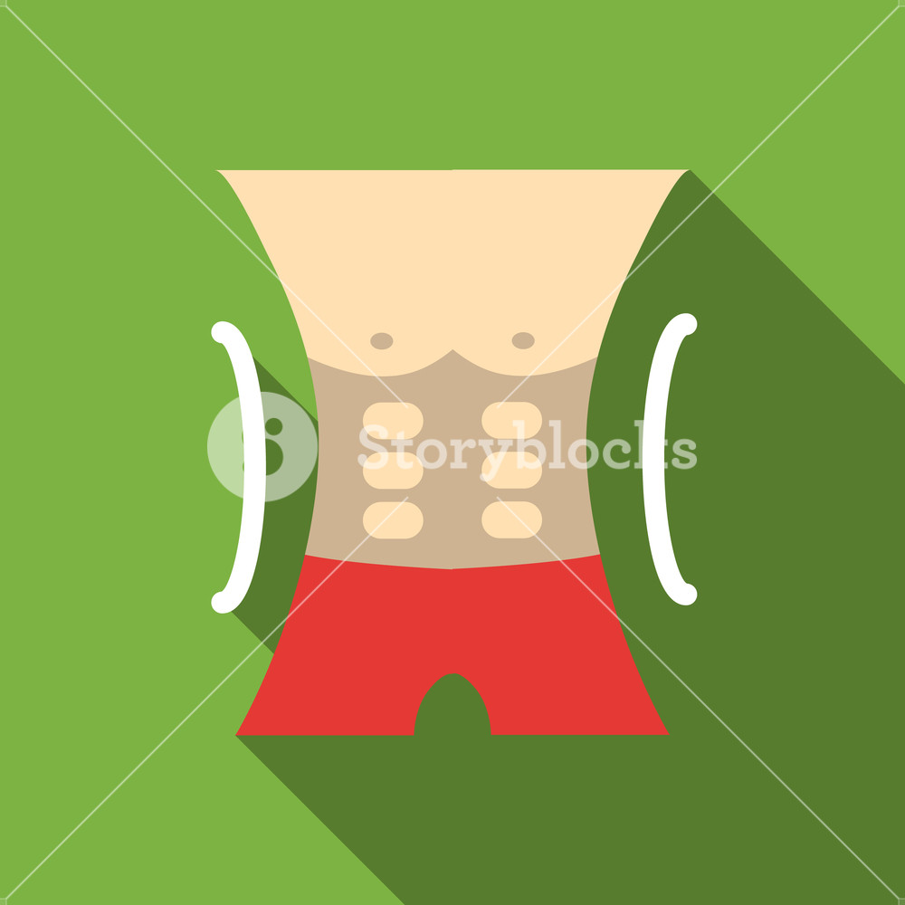 1000x1000 Men Athletic Torso Icon Flat Illustration Of Men Athletic Torso