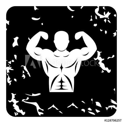 500x500 Strong Torso Icon Grunge Illustration Of Strong Torso Vector Icon