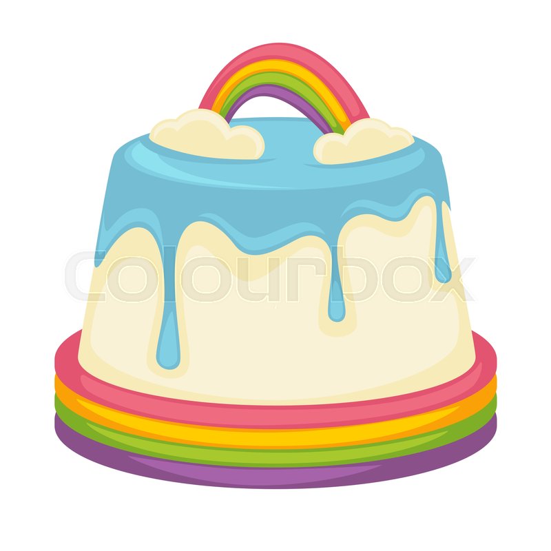 800x800 Pudding Cake Or Pie Tart With Milky Stock Vector Colourbox