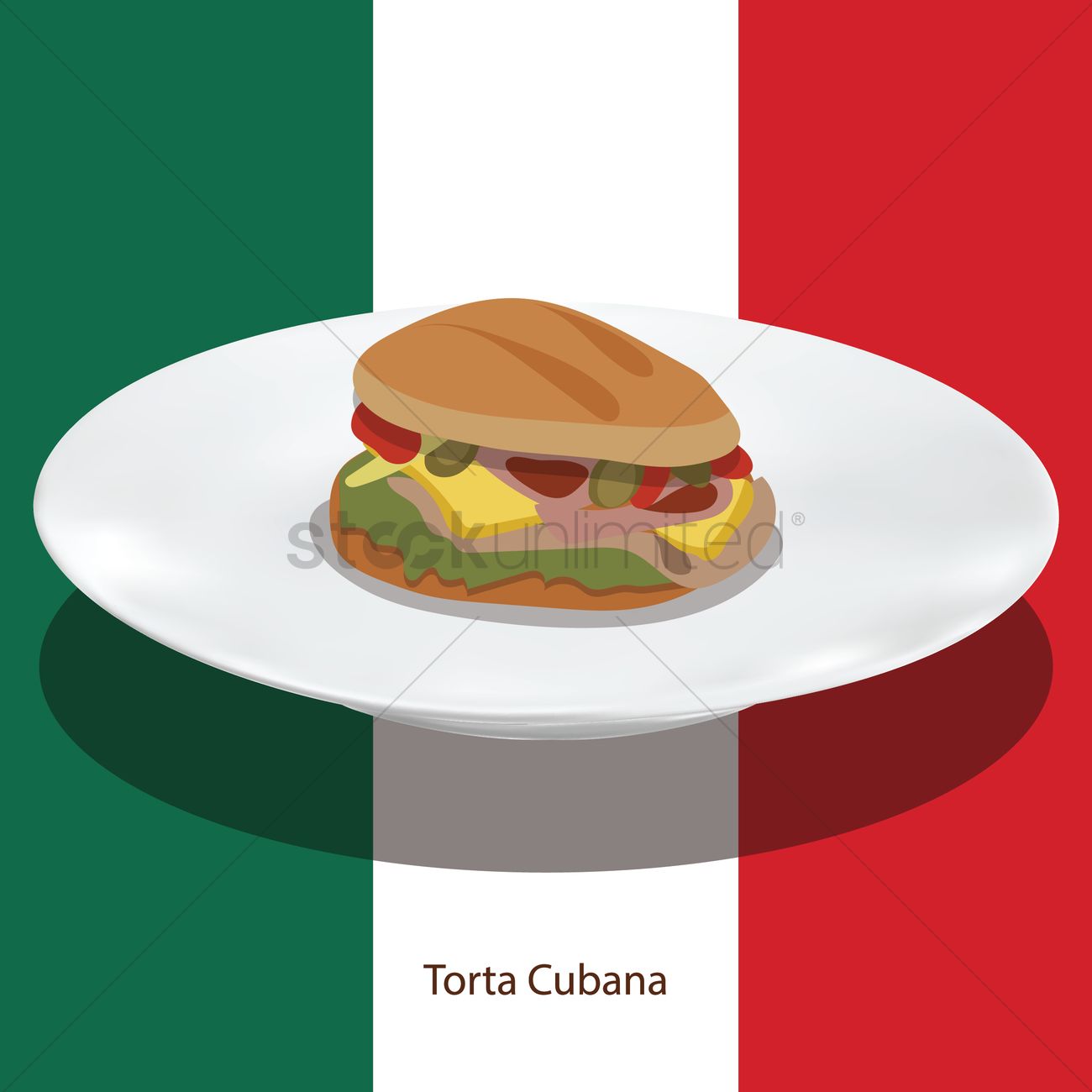 1300x1300 Torta Cubana Vector Image