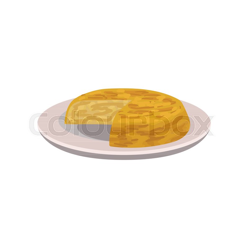 800x800 Appetizing Tortilla On Plate Popular Stock Vector Colourbox