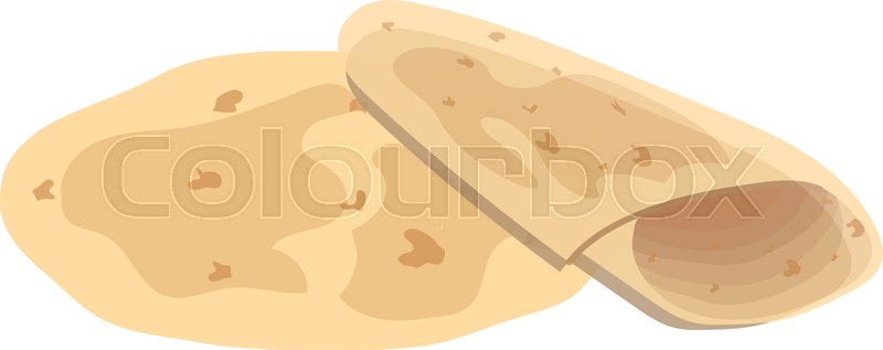 800x317 Plain Tortilla Wrap Isolated On White Stock Vector Colourbox