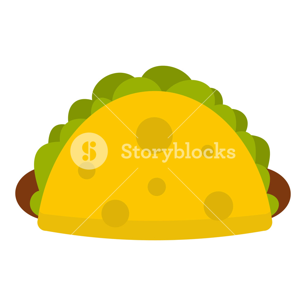 1000x1000 Tortilla Wrap With Vegetables Icon Flat Isolated On White