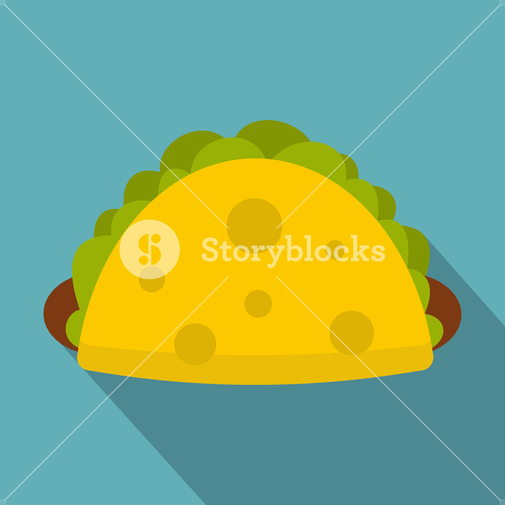 1000x1000 Tortilla Wrap With Vegetables Icon Flat Illustration Of Tortilla