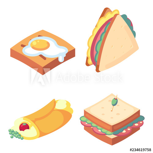 500x500 Game Icons Set Food For Higher Health Level Delicious Snacks