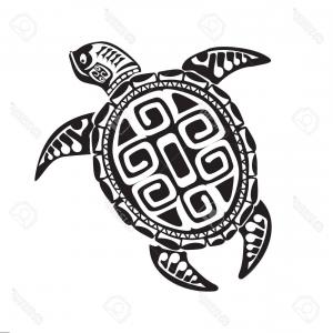 300x300 Tribal Tattoo Sea Turtle Shell Vectors Catchsplace