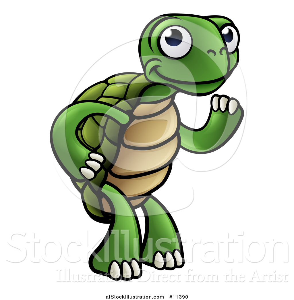 1024x1044 Vector Illustration Of A Cartoon Happy Tortoise Standing