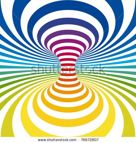 450x470 Rainbow Stripes Projection On Torus Vector Illustration