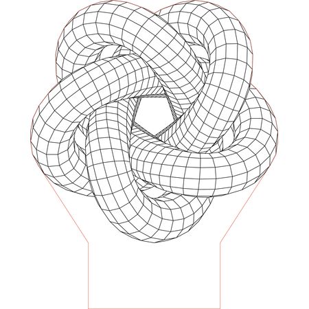 450x450 Torus Illusion Vector For Cnc