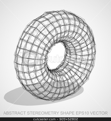 425x464 Abstract Geometry Shape Ink Sketched Torus Hand Drawn