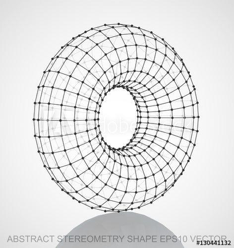 472x500 Abstract Stereometry Shape Black Sketched Torus Hand Drawn