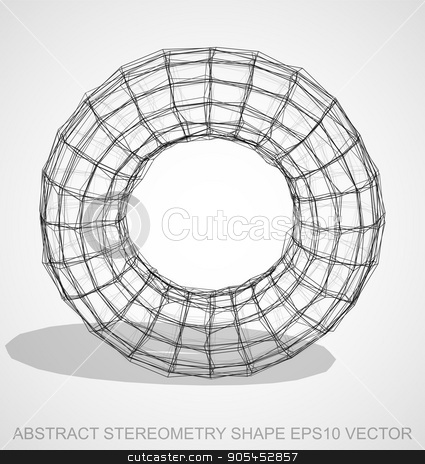 425x464 Abstract Stereometry Shape Ink Sketched Torus Hand Drawn