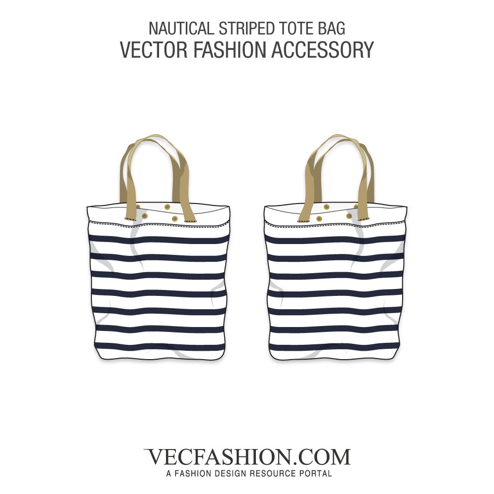 Nautical Striped Tote Bag 1000x1000 Nautical Striped Tote Bag