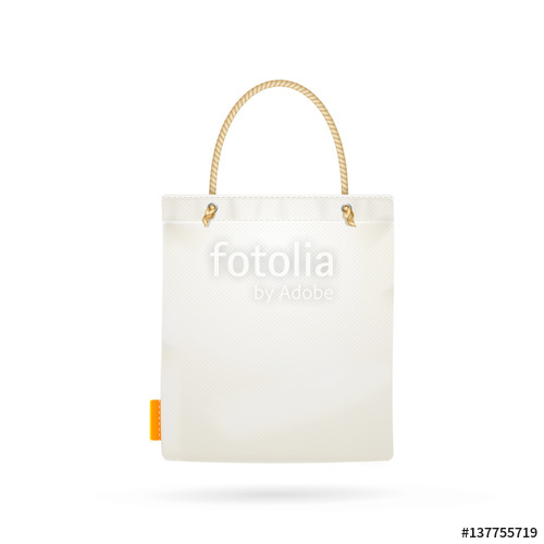 Template Blank White Fabric Cloth Tote Bag Vector Stock Image 500x500 Template Blank White Fabric Cloth Tote Bag Vector Stock Image