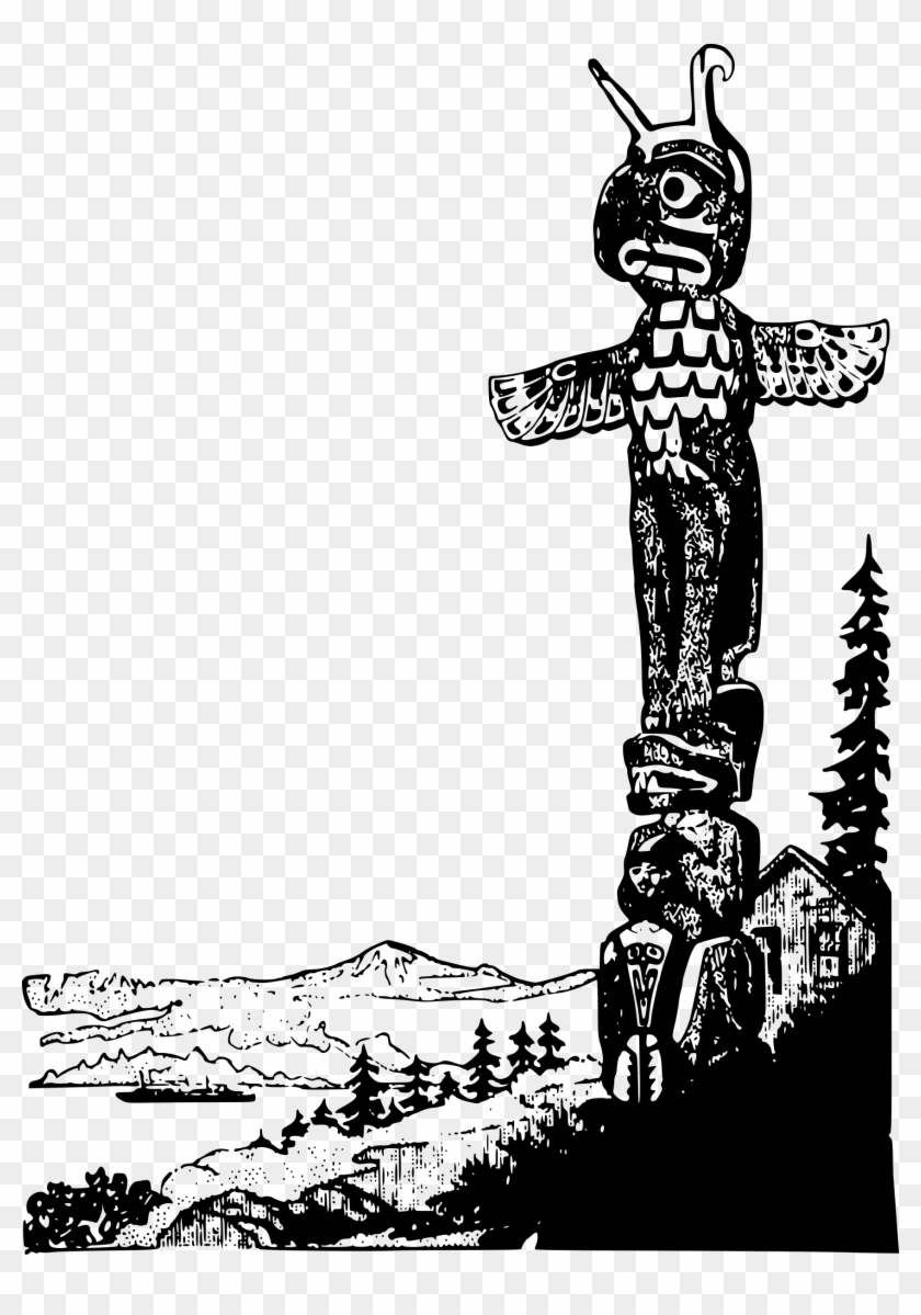 840x1199 Alaskan Totem Pole Clip Art