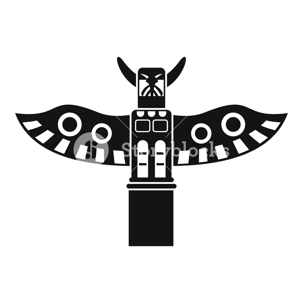 1000x1000 Traditional Religious Totem Pole Icon Simple Illustration