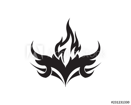 500x400 Tribal, Tatto, Collection, Set, Flame, Tatoo, Totem, Vector