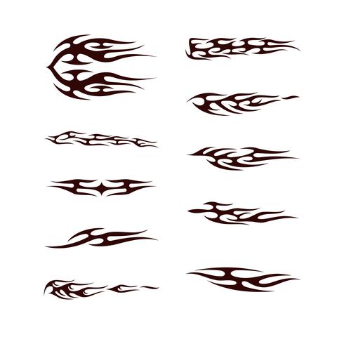 490x490 Tribal Tatto Collection Set Flame Tatoo Totem Vector