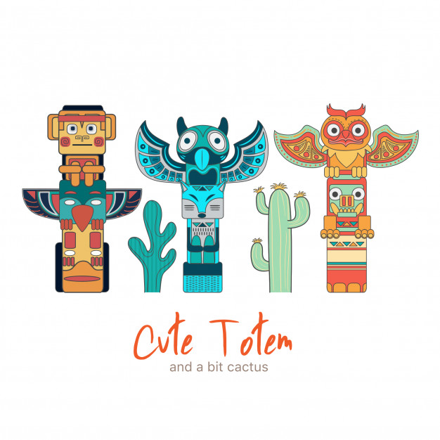 626x626 Native American Cute Totem Vector Premium Download