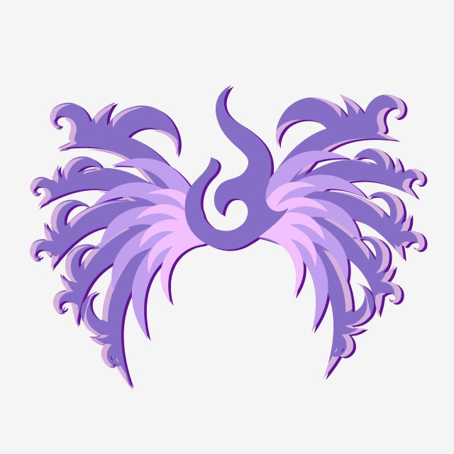 640x640 Purple Simple Wings Totem Vector Pattern Element, Purple, Wings