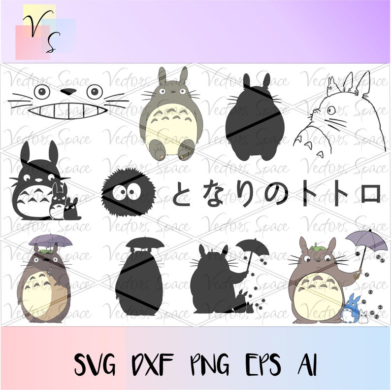 794x791 My Neighbor Totoro Anime Totoro Vector Cricut Etsy