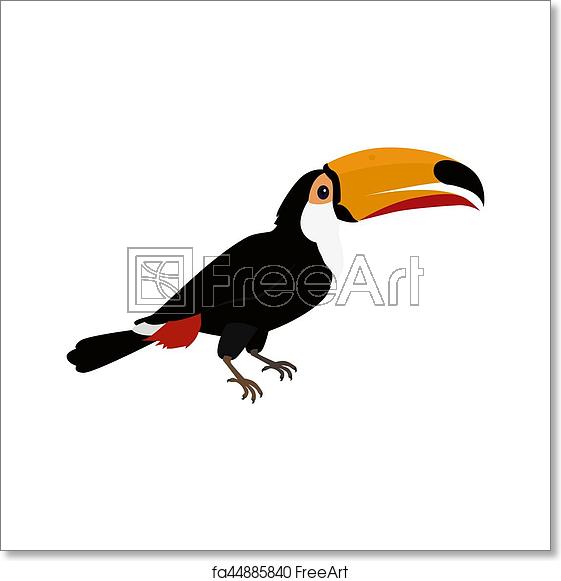 Free Art Print Of Toucan Bird Flat Design Vector Illustration 561x581 Free Art Print Of Toucan Bird Flat Design Vector Illustration
