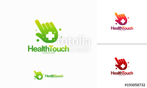 500x300 Health Touch Logo Designs Concept Vector, Simple Health Logo