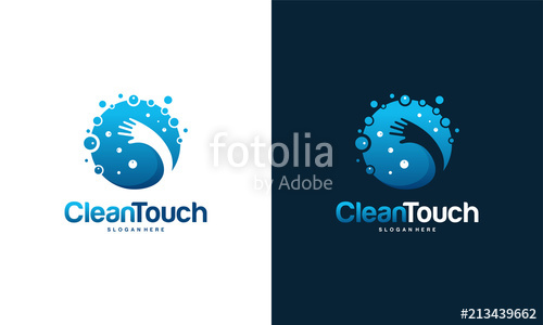500x300 Clean Touch Logo Designs Concept Vector, Simple Clean Logo