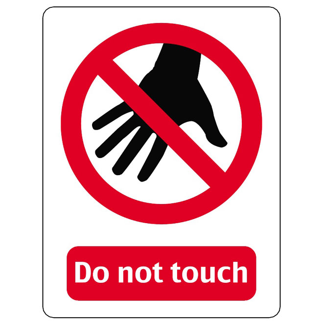 660x660 Do Not Touch Vector Sign