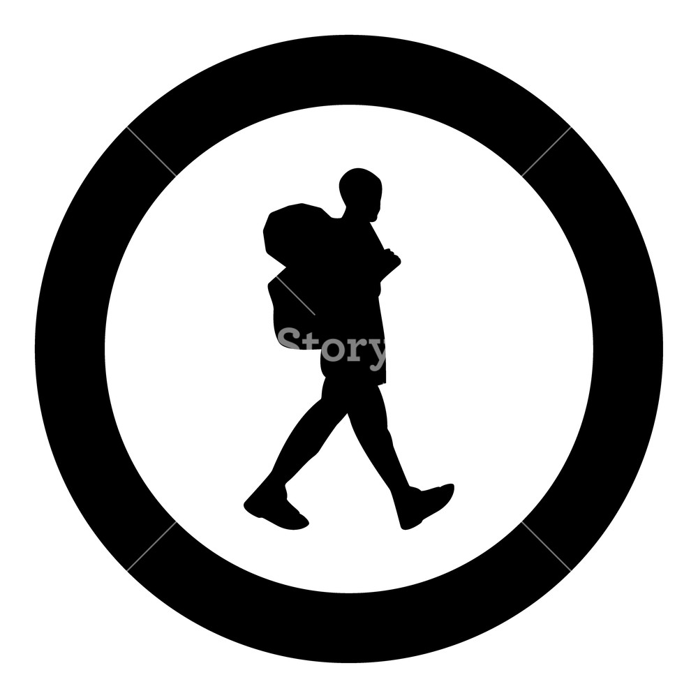 Tourist Icon Black Color In Circle Or Round Vector Illustration 1000x1000 Tourist Icon Black Color In Circle Or Round Vector Illustration