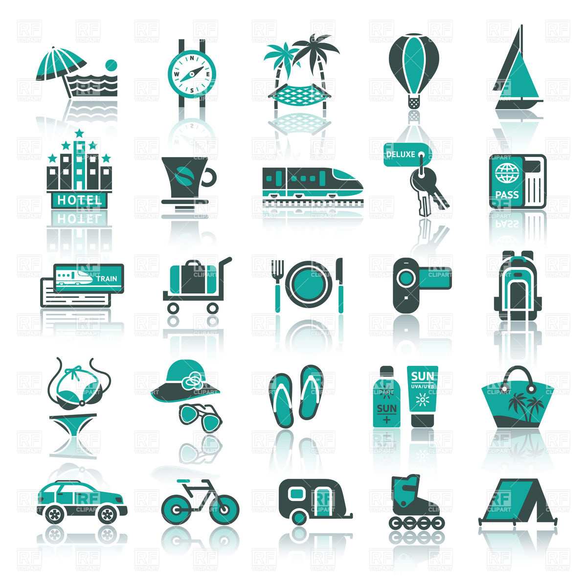 Vacation, Travel And Tourism Icon Set Vector Image 1200x1200 Vacation, Travel And Tourism Icon Set Vector Image