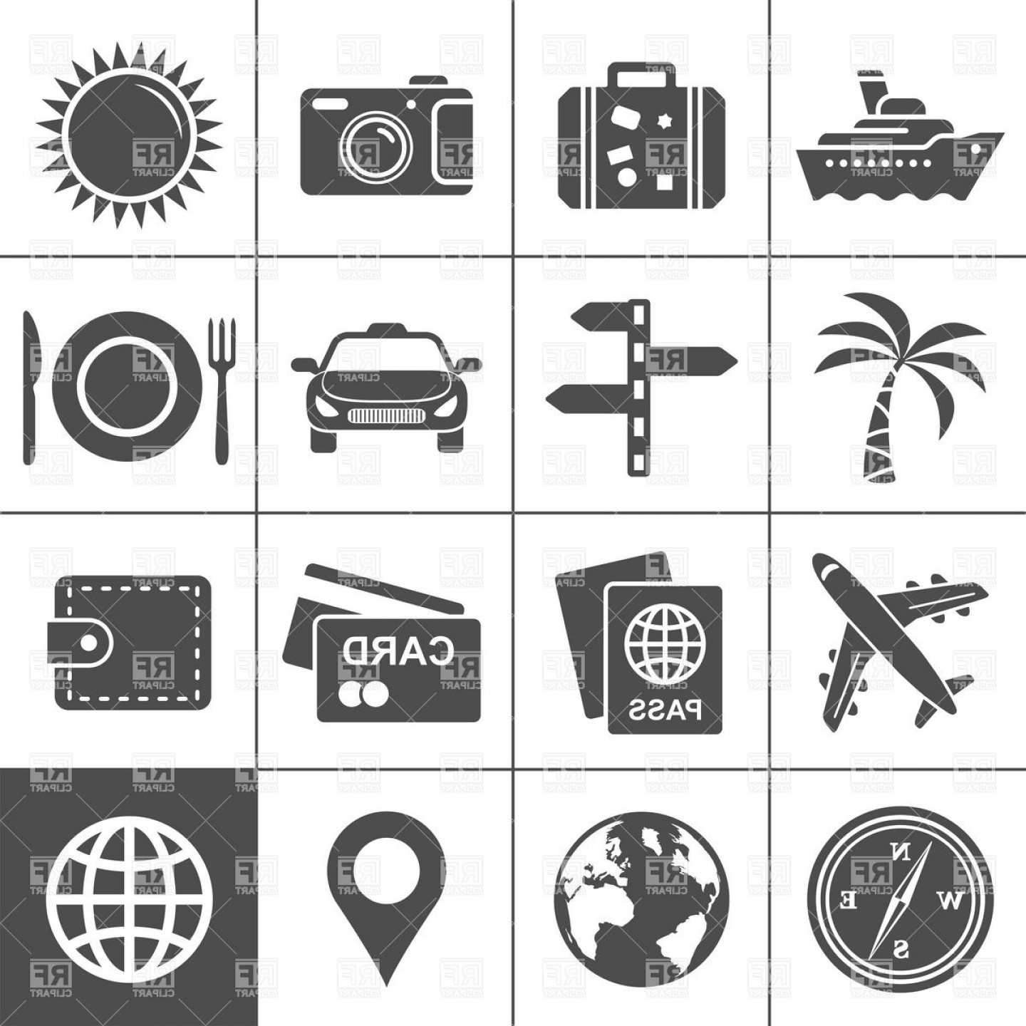 Vector Travel Icons White Cqrecords 1440x1440 Vector Travel Icons White Cqrecords