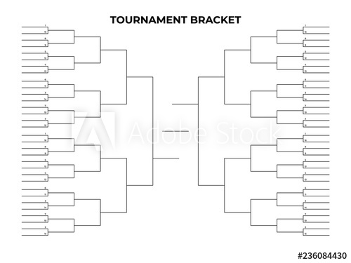 500x375 March Madness Bracket Empty Tournament Infographics Template