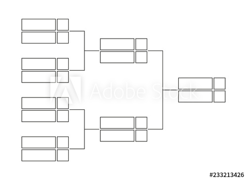 500x364 Vector Championship Single Elimination Tournament Bracket Or Tree