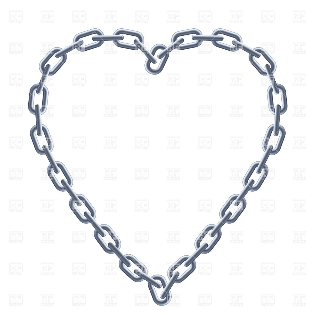 1200x1200 Heart Shaped Silver Chain Frame Vector Image Of Borders And Frames
