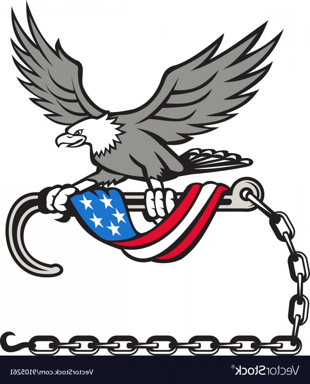 1044x1296 American Eagle Clutching Towing J Hook Flag Drape Vector Cultracing