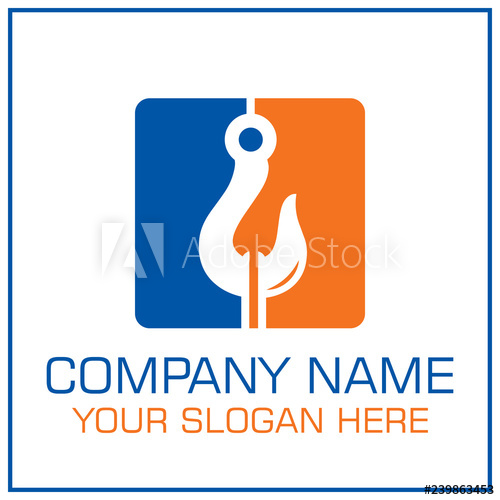 500x500 Tow Or Crane Load Hook Vector Logo Square For Towing Truck Lift