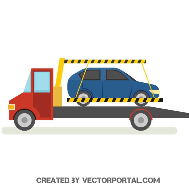 660x660 Tow Truck Vector Image