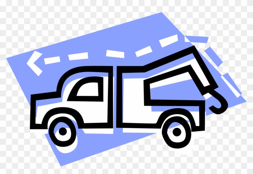 840x577 Vector Illustration Of Tow Truck Wrecker Recovery Vehicle